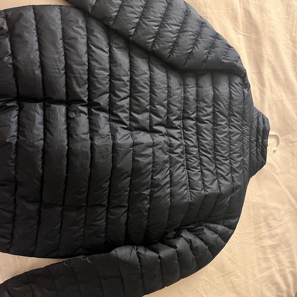 Men’s Down filled Snap Pull over / Navy - Picture 2 of 3